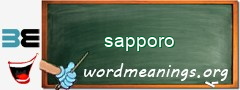 WordMeaning blackboard for sapporo